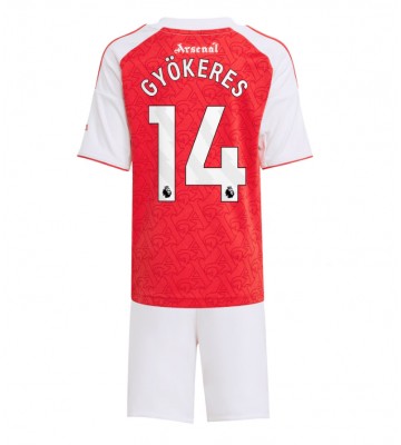 Arsenal Viktor Gyokeres #14 Replica Home Stadium Kit for Kids 2025-26 Short Sleeve (+ pants)